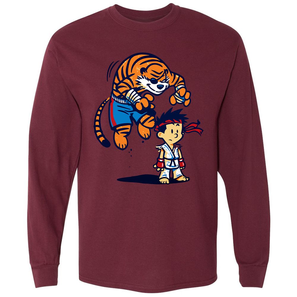 Long Sleeve T-Shirt - SWRT7JJV - Maroon - 11