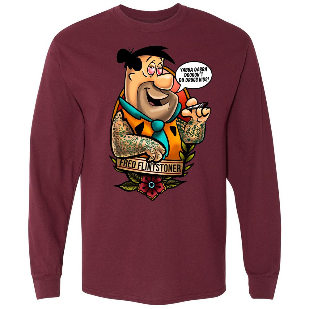 Long Sleeve T-Shirt - 4K4B9K2G - Maroon - 11