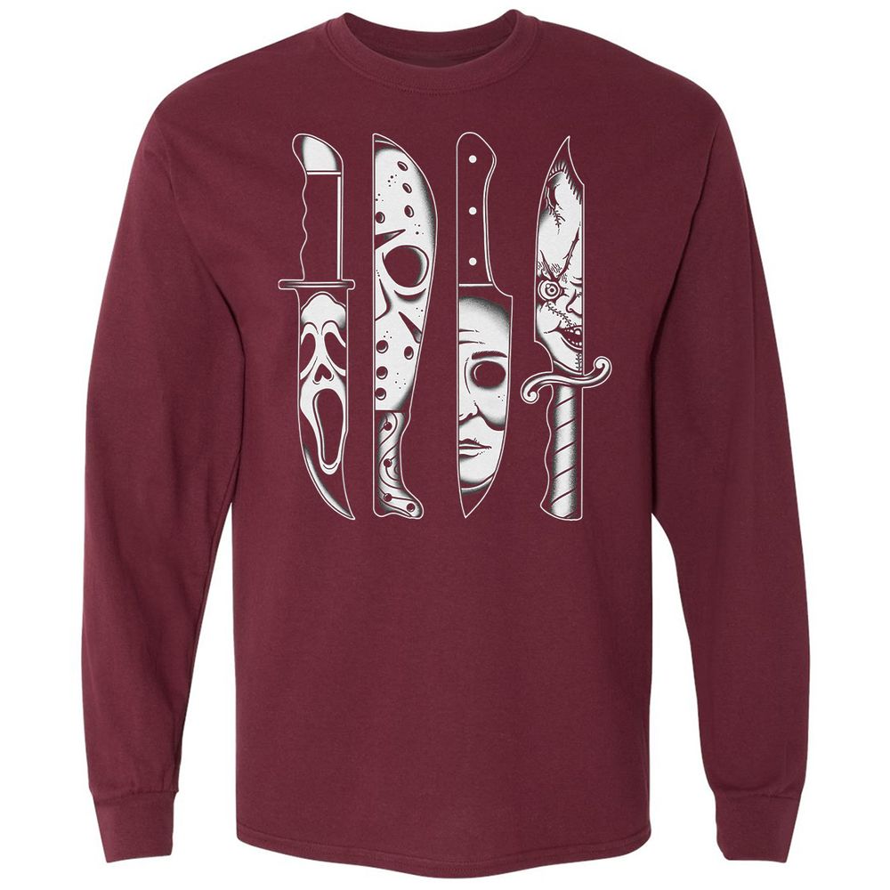 Long Sleeve T-Shirt - S5R58QCS - Maroon - 11
