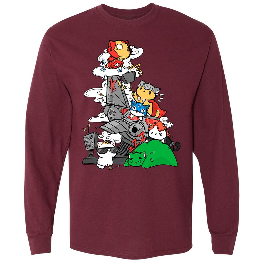 Long Sleeve T-Shirt - LZ19UXRB - Maroon - 11