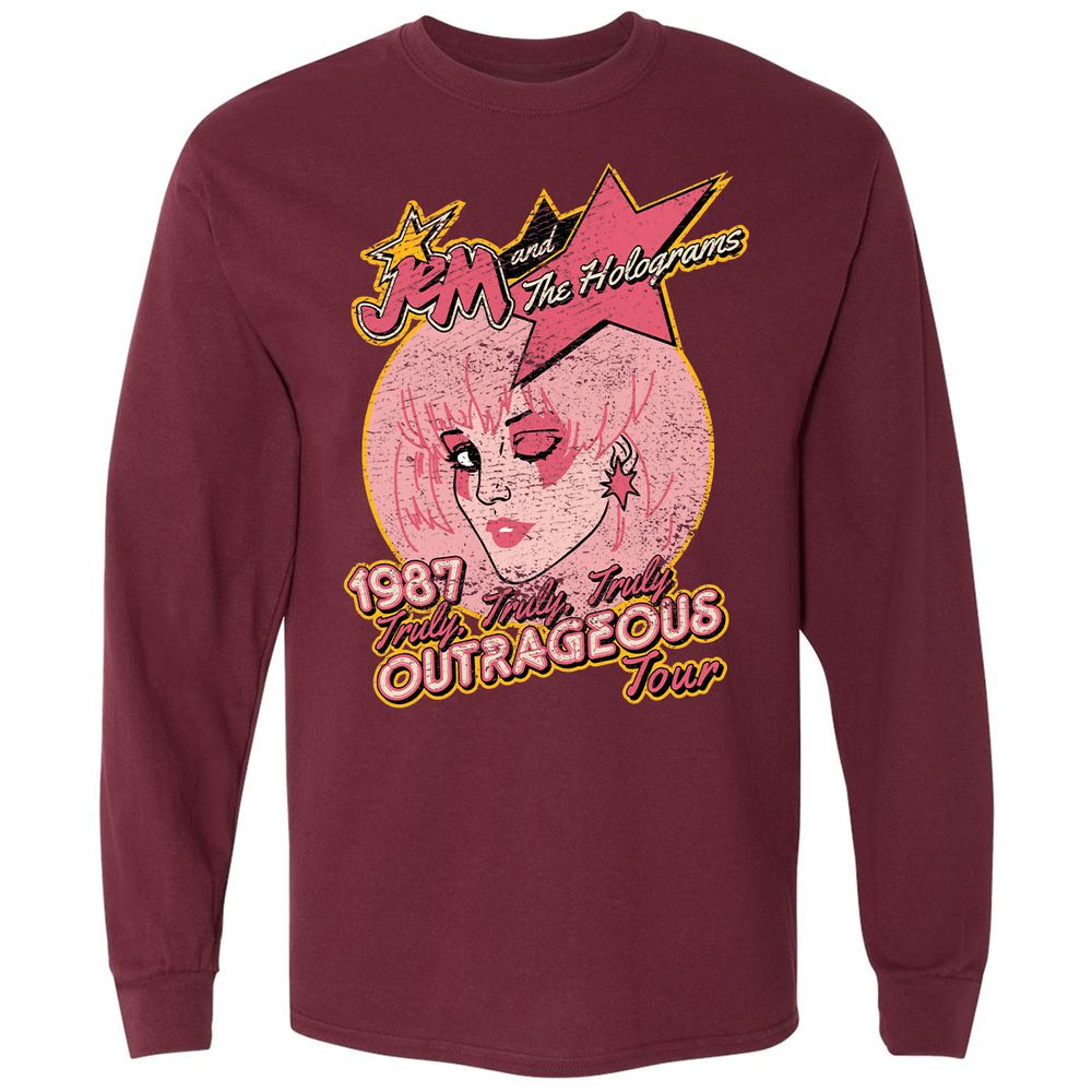 Long Sleeve T-Shirt - KNQA7F52 - Maroon - 11