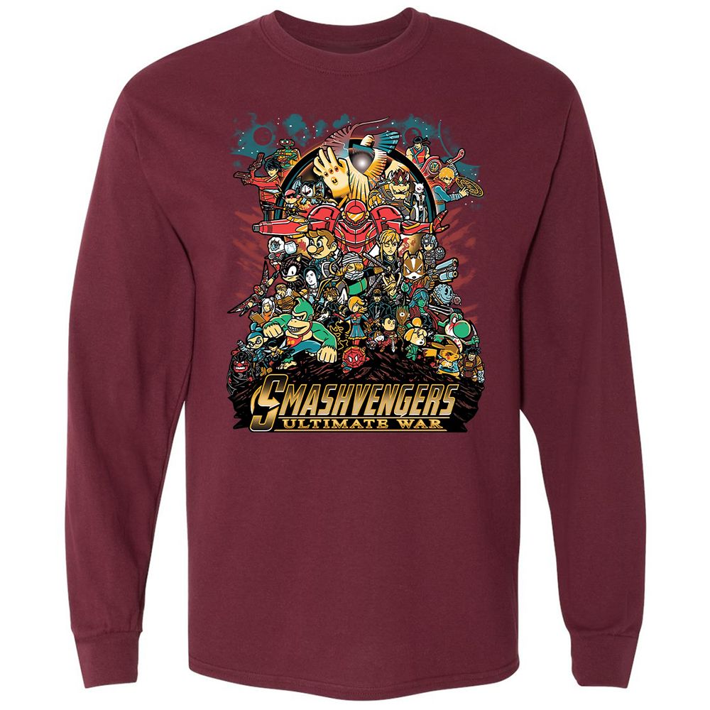 Long Sleeve T-Shirt - AMF1ZGFC - Maroon - 11