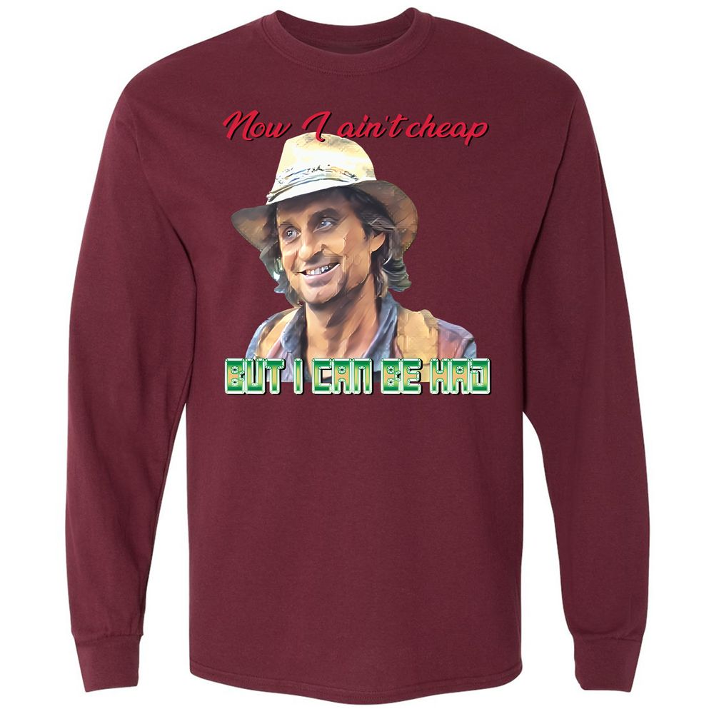 Long Sleeve T-Shirt - GS6WMLGQ - Maroon - 11