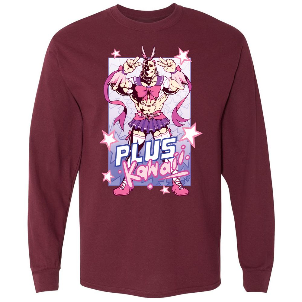 Long Sleeve T-Shirt - QFRCWT4F - Maroon - 11