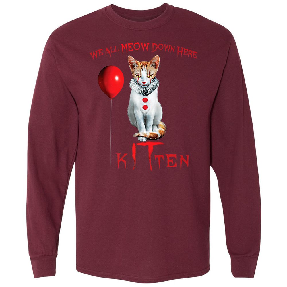 Long Sleeve T-Shirt - KL8PFMJG - Maroon - 11