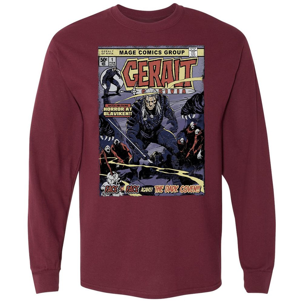 Long Sleeve T-Shirt - EQYL2B4H - Maroon - 11