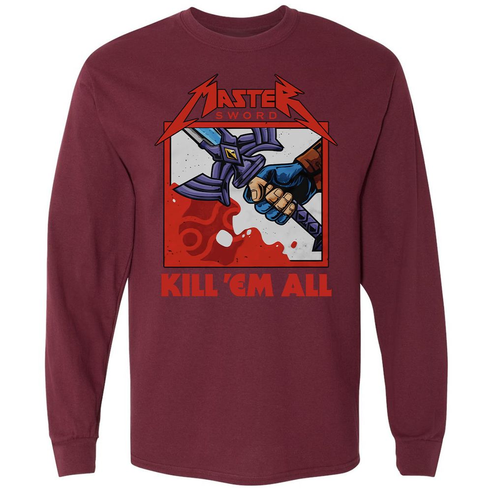 Long Sleeve T-Shirt - ABVFSN4Y - Maroon - 11