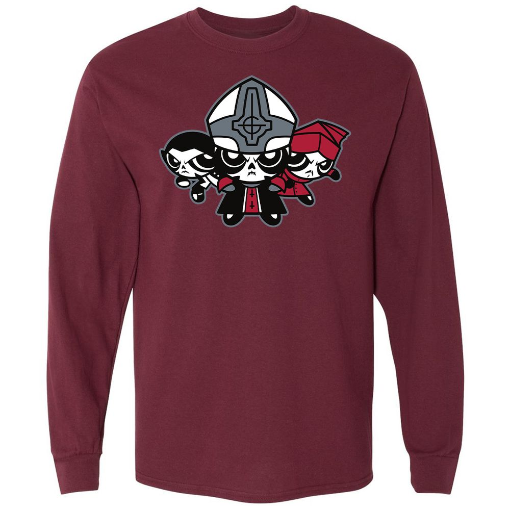 Long Sleeve T-Shirt - BZVBRCH2 - Maroon - 11