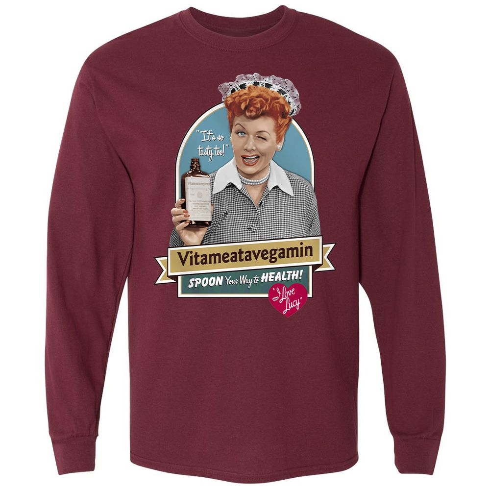 Long Sleeve T-Shirt - 8L6BJWEQ - Maroon - 11