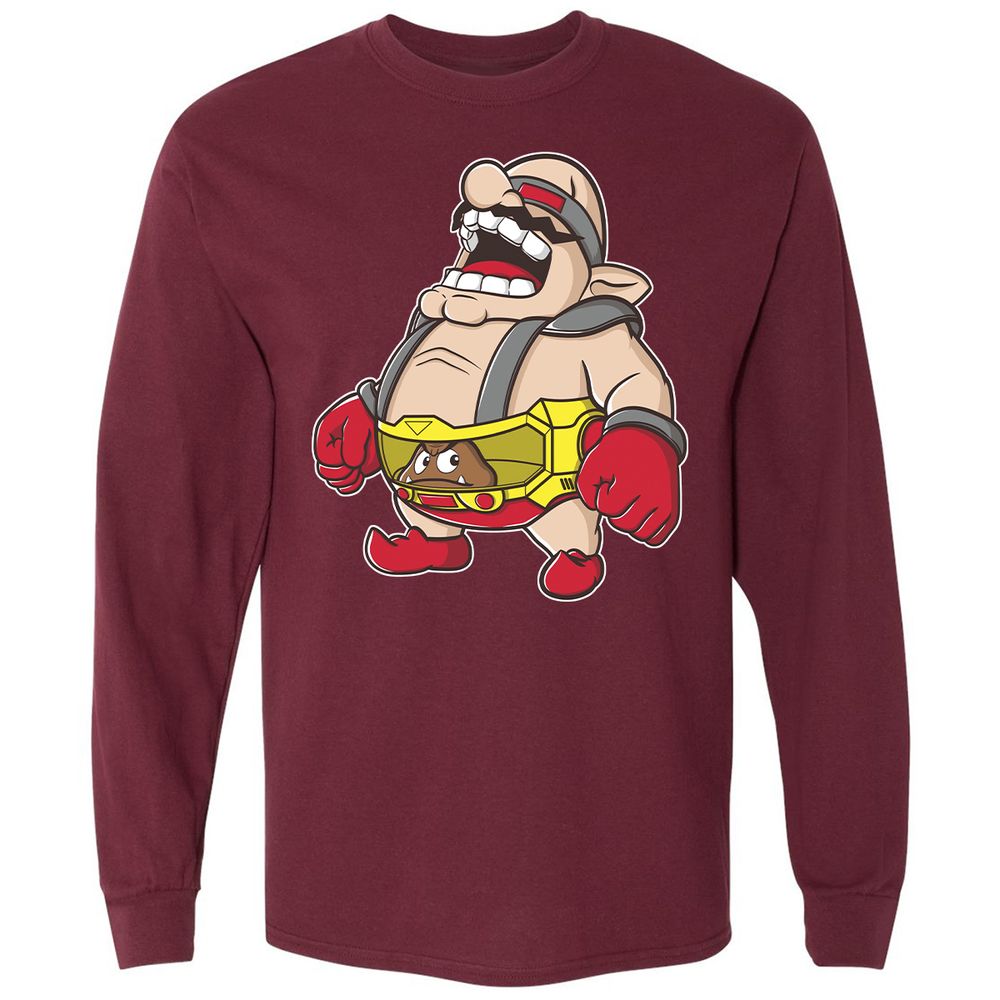 Long Sleeve T-Shirt - YCKXBW4A - Maroon - 11