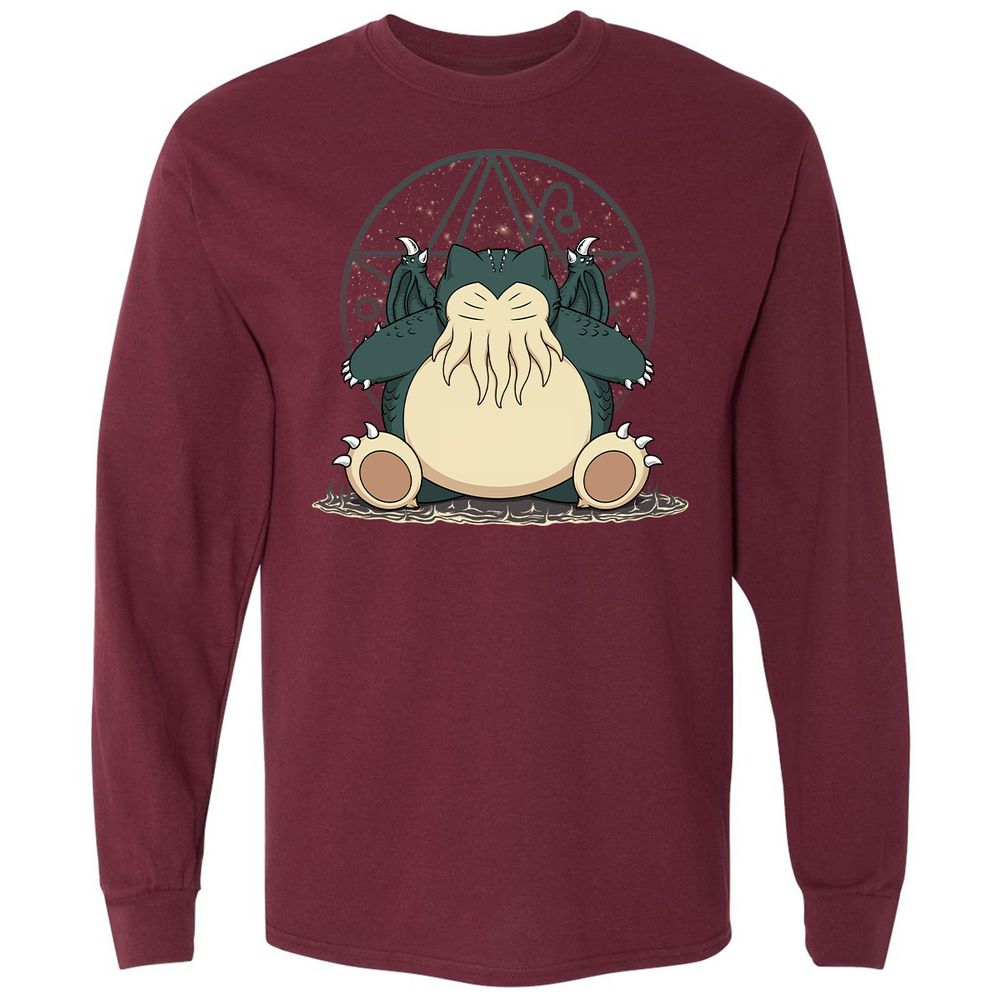 Long Sleeve T-Shirt - KTJYXRQ3 - Maroon - 11