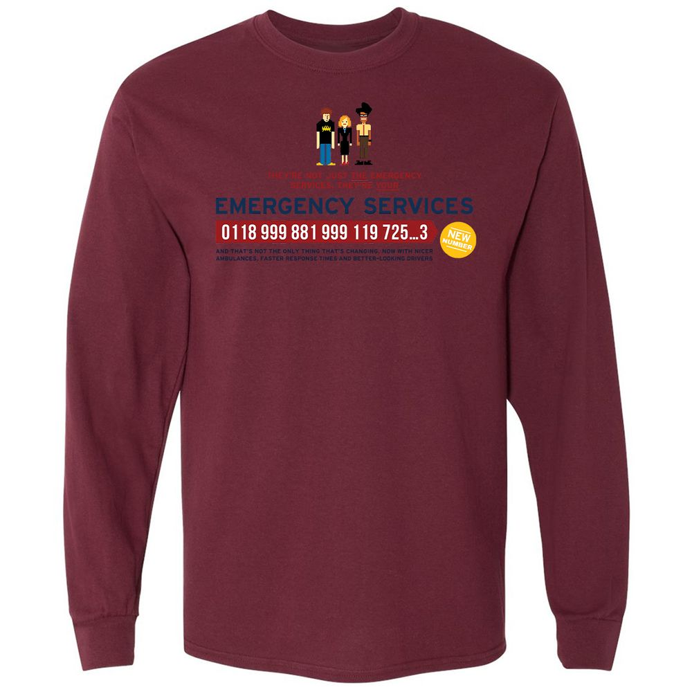 Long Sleeve T-Shirt - PDB65GR8 - Maroon - 11