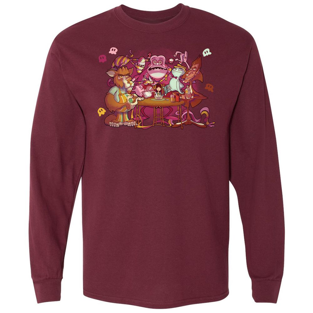 Long Sleeve T-Shirt - YX1ZZWXK - Maroon - 11