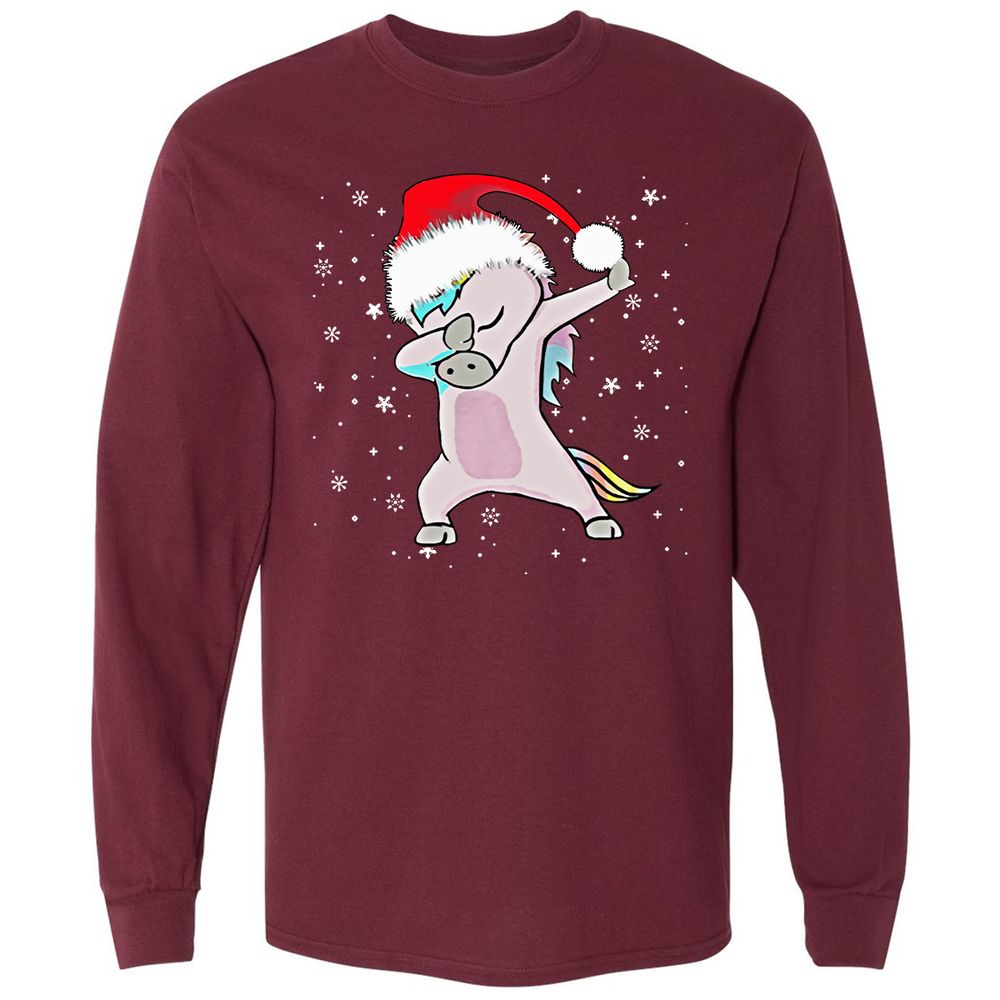 Long Sleeve T-Shirt - HN5HP4SJ - Maroon - 11