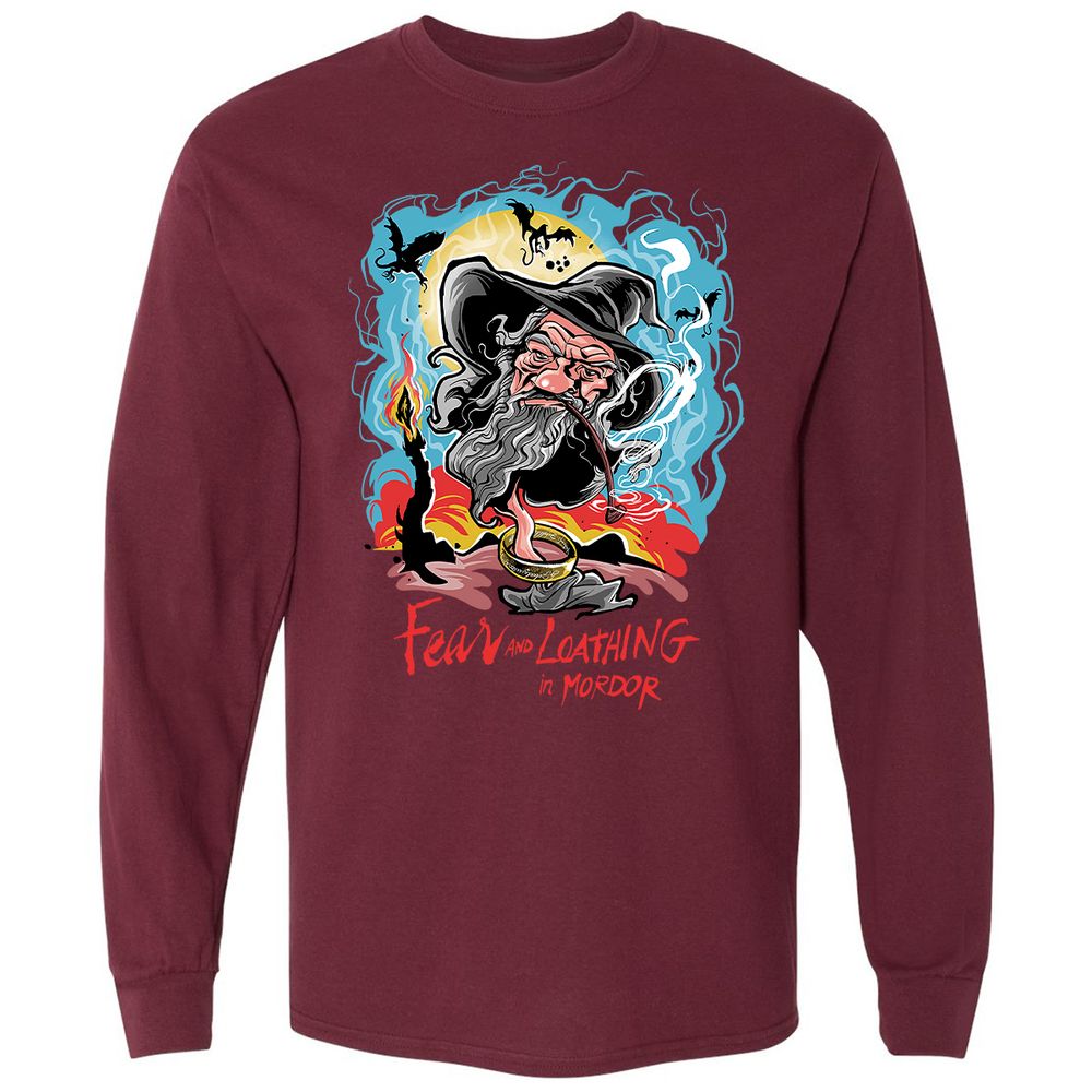 Long Sleeve T-Shirt - TQQF4X9Y - Maroon - 11