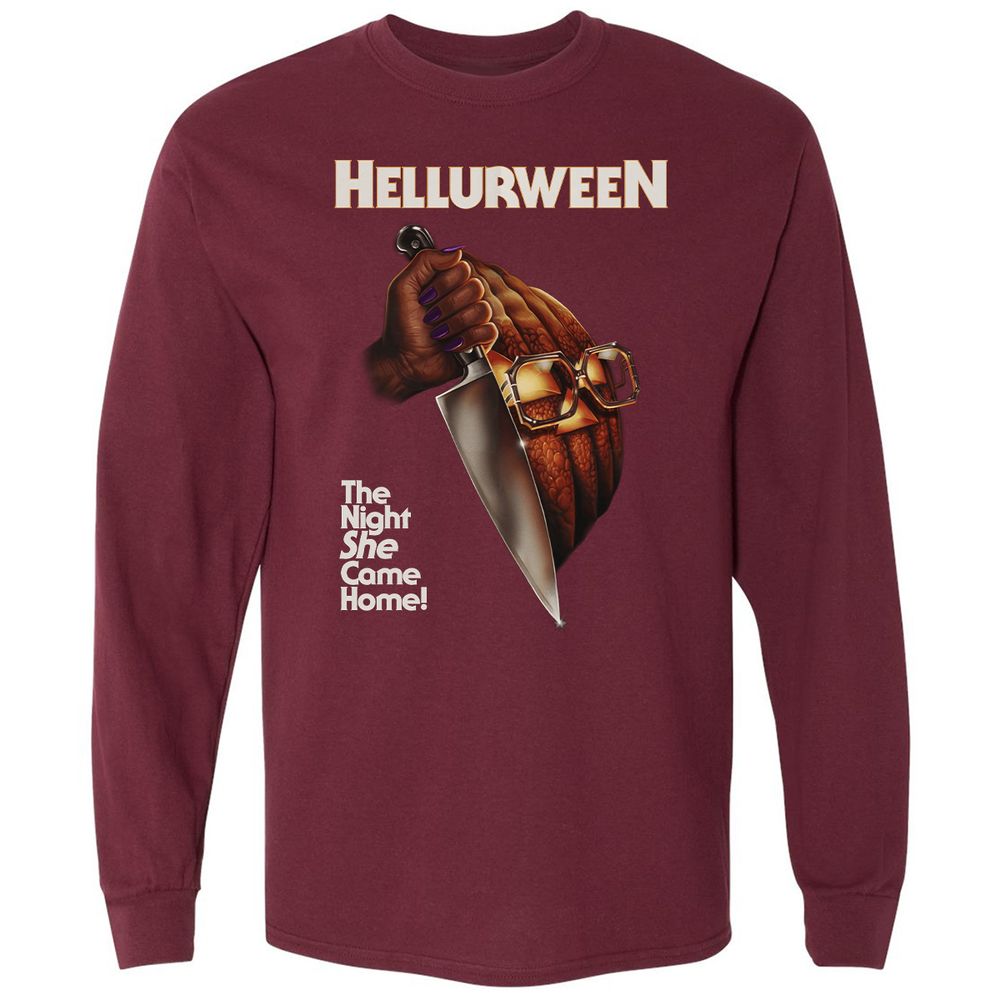 Long Sleeve T-Shirt - 8F7VSQPC - Maroon - 11