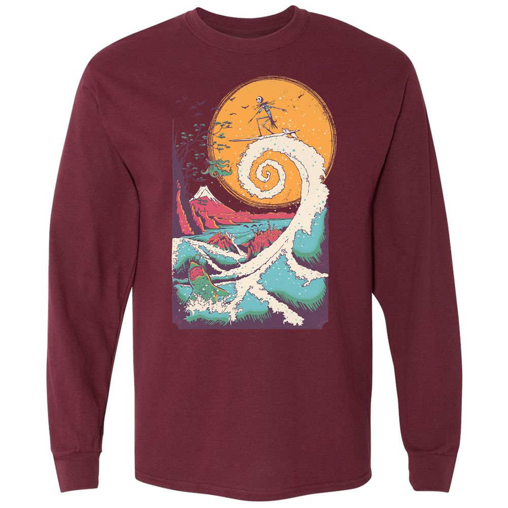 Long Sleeve T-Shirt - GDJZQMVY - Maroon - 11