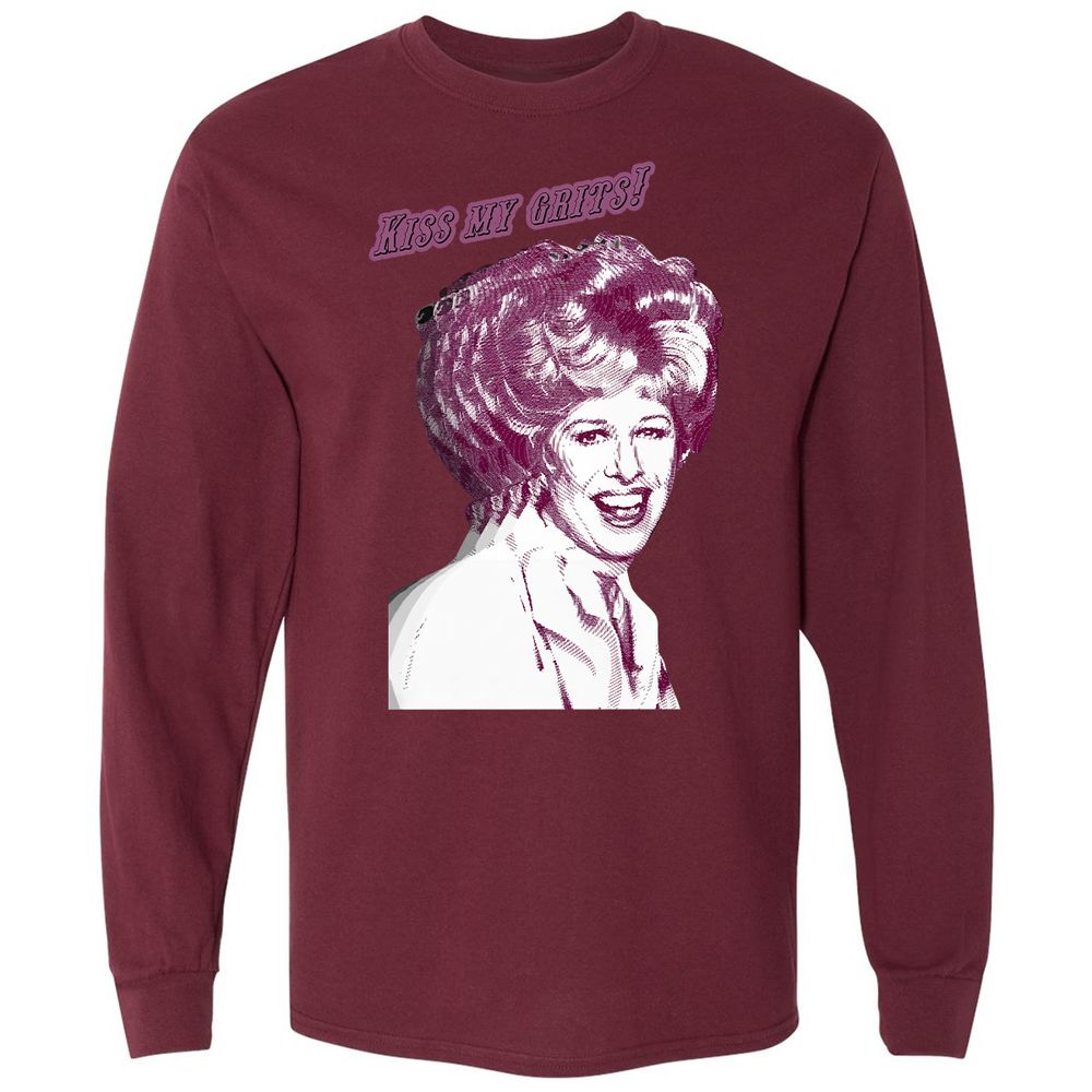 Long Sleeve T-Shirt - 84K5HDWF - Maroon - 11