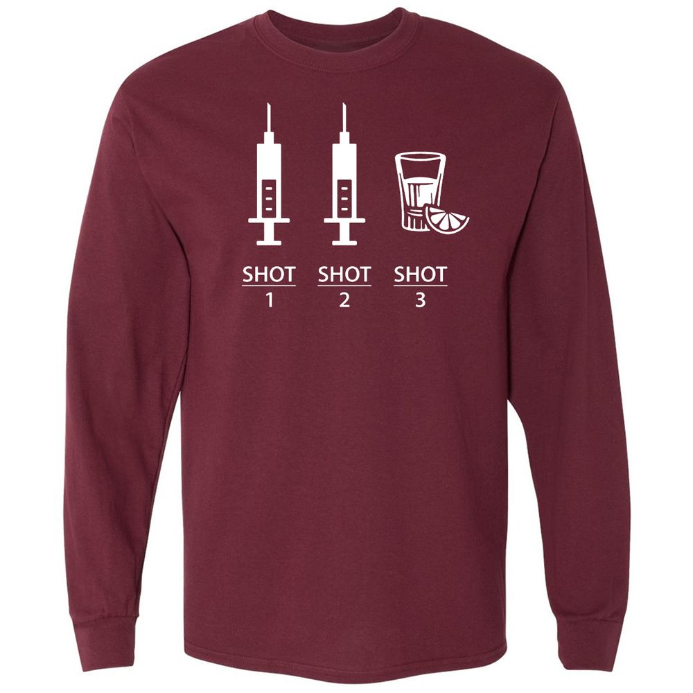 Long Sleeve T-Shirt - PCLKGBSJ - Maroon - 11