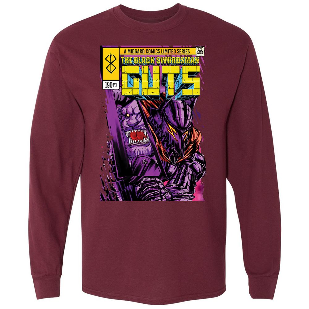 Long Sleeve T-Shirt - Y1GHFHZ2 - Maroon - 11