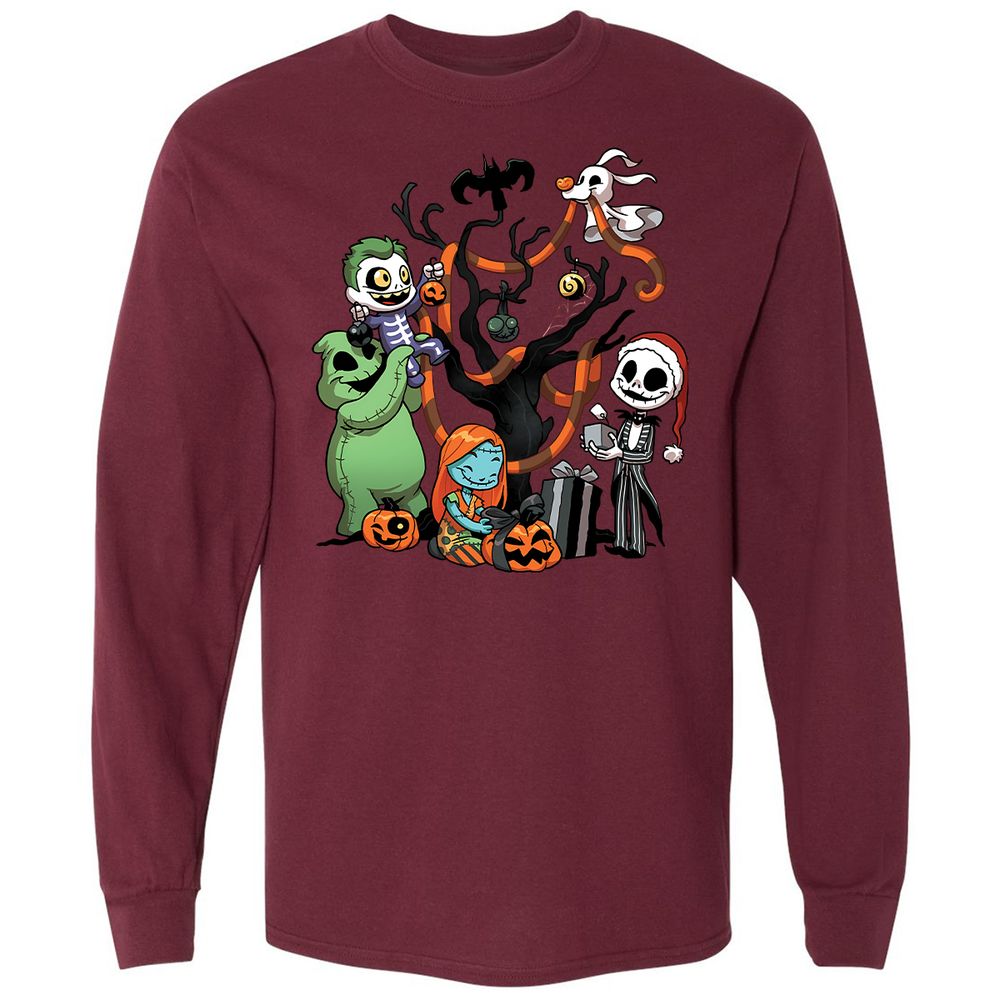 Long Sleeve T-Shirt - UYBMAYVA - Maroon - 11