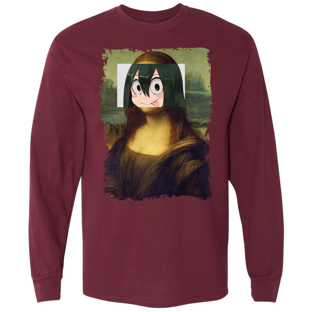 Long Sleeve T-Shirt - KPKY7J2X - Maroon - 11