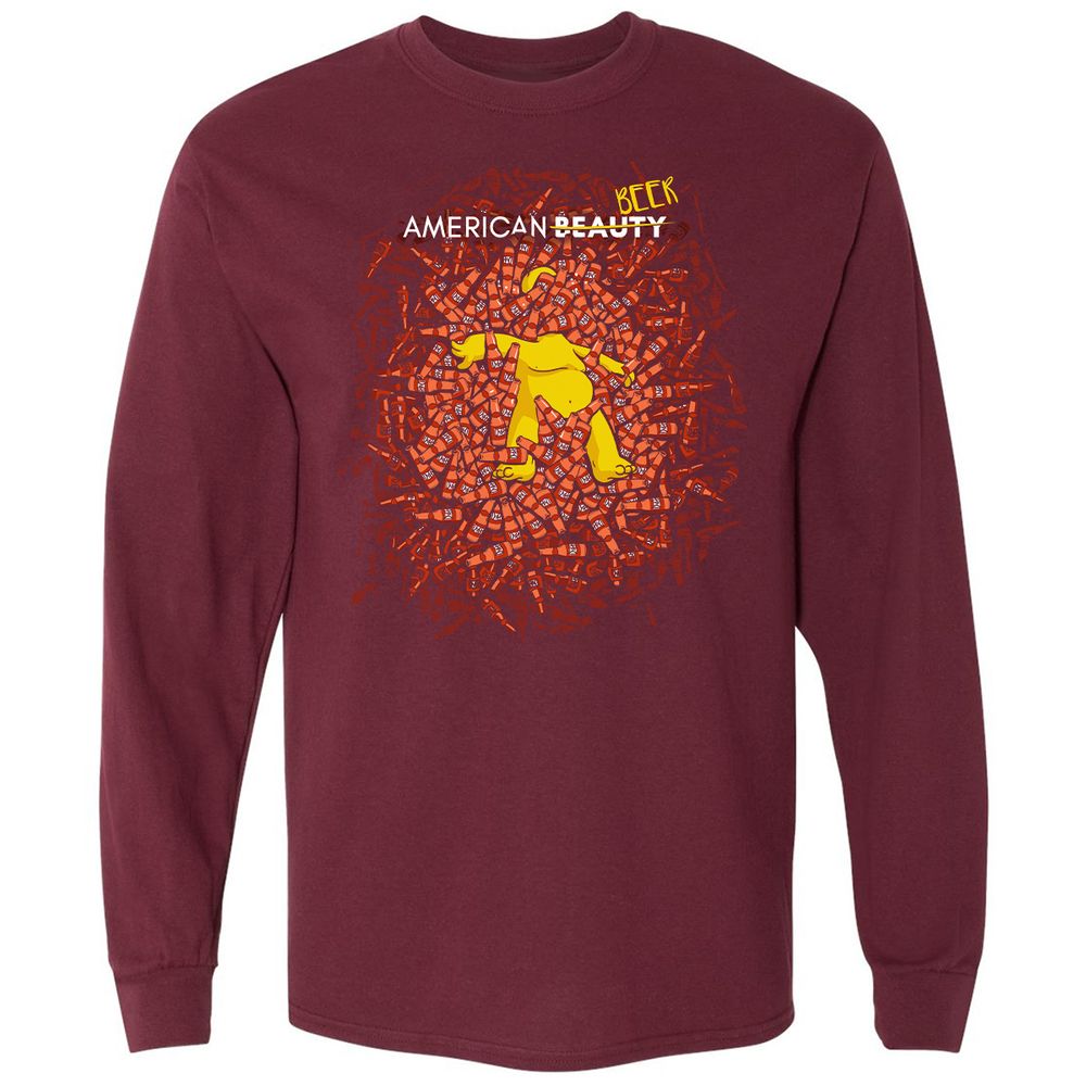 Long Sleeve T-Shirt - 9GGFJRUY - Maroon - 11