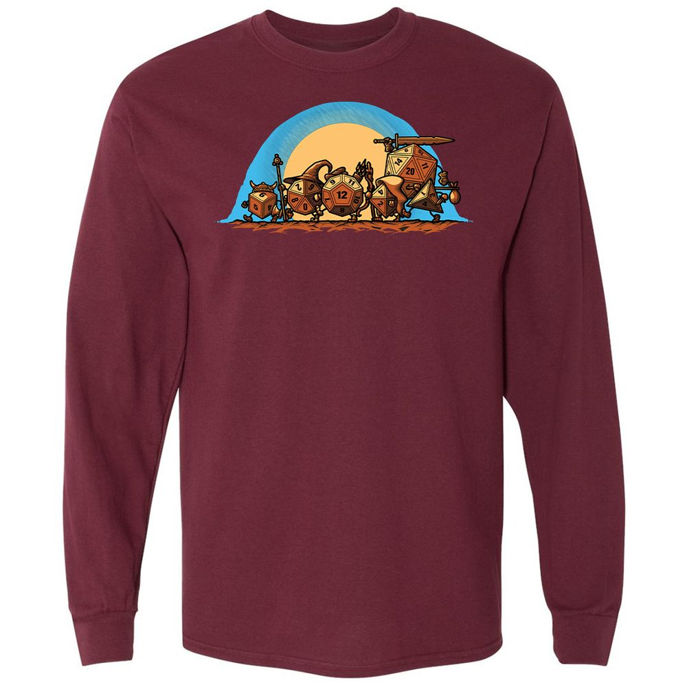 Long Sleeve T-Shirt - GKXTMGN8 - Maroon - 11