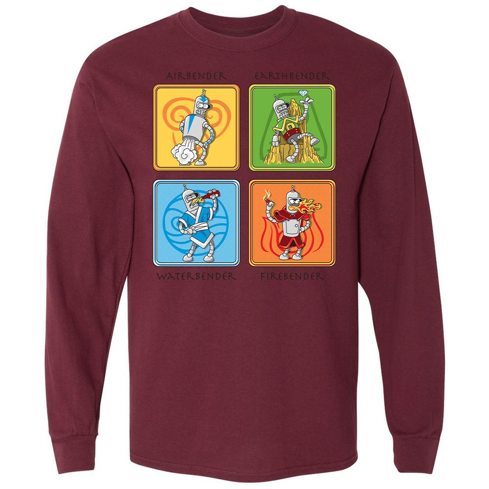 Long Sleeve T-Shirt - FZ45M7TB - Maroon - 11