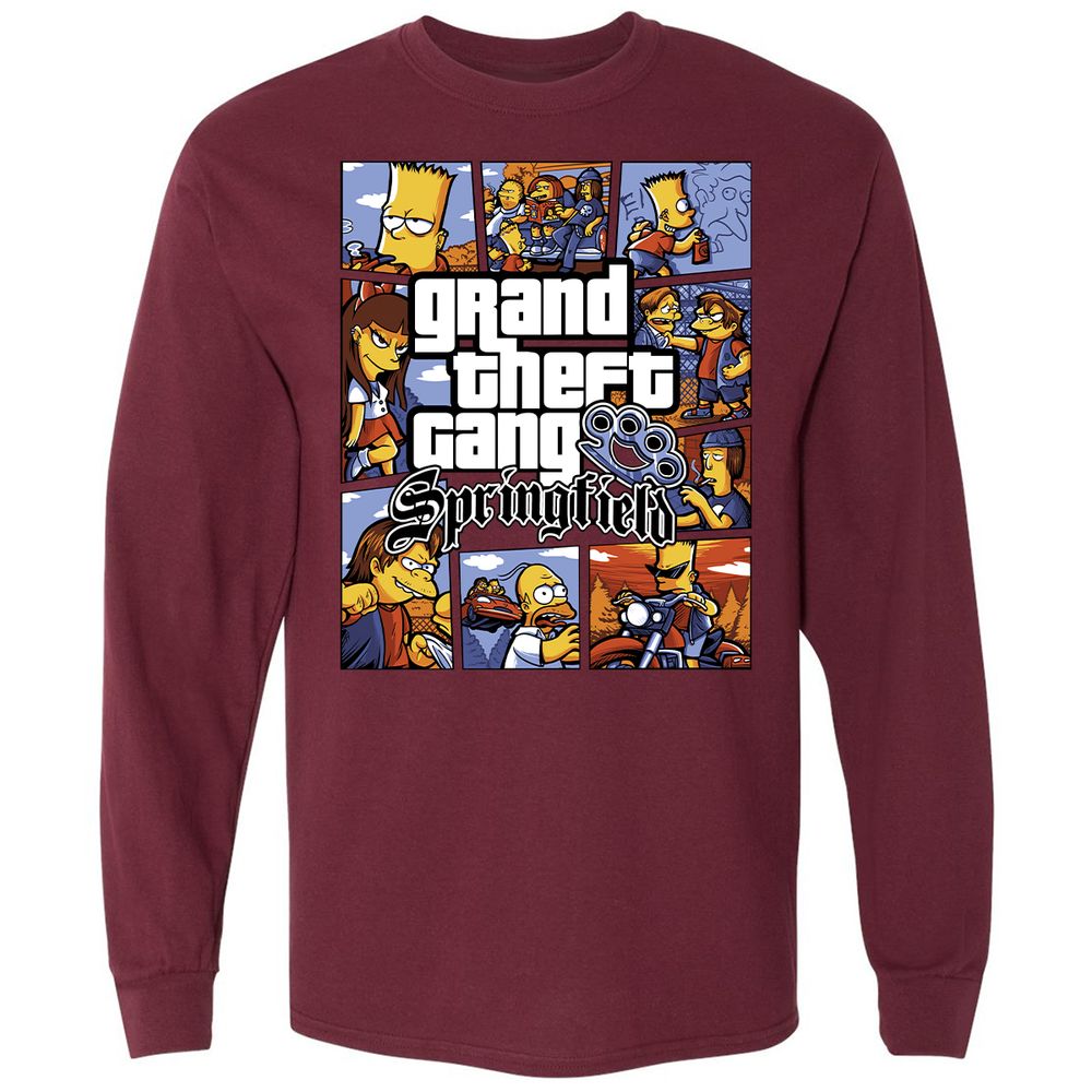 Long Sleeve T-Shirt - CAPK1WB9 - Maroon - 11