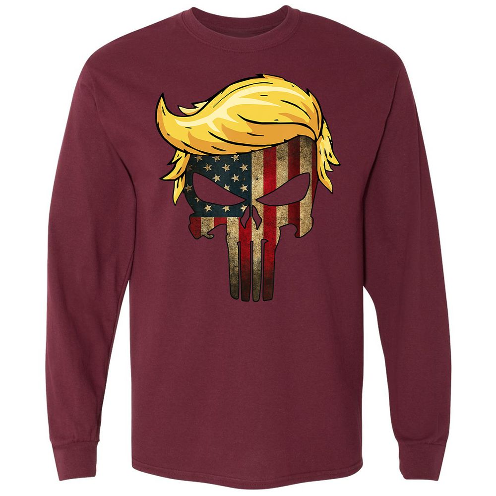 Long Sleeve T-Shirt - J7WH6RMP - Maroon - 11
