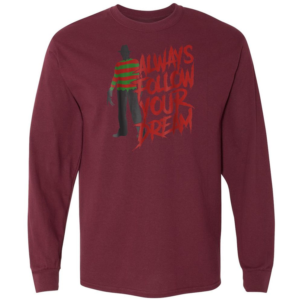 Long Sleeve T-Shirt - Q7H5ZH3Z - Maroon - 11