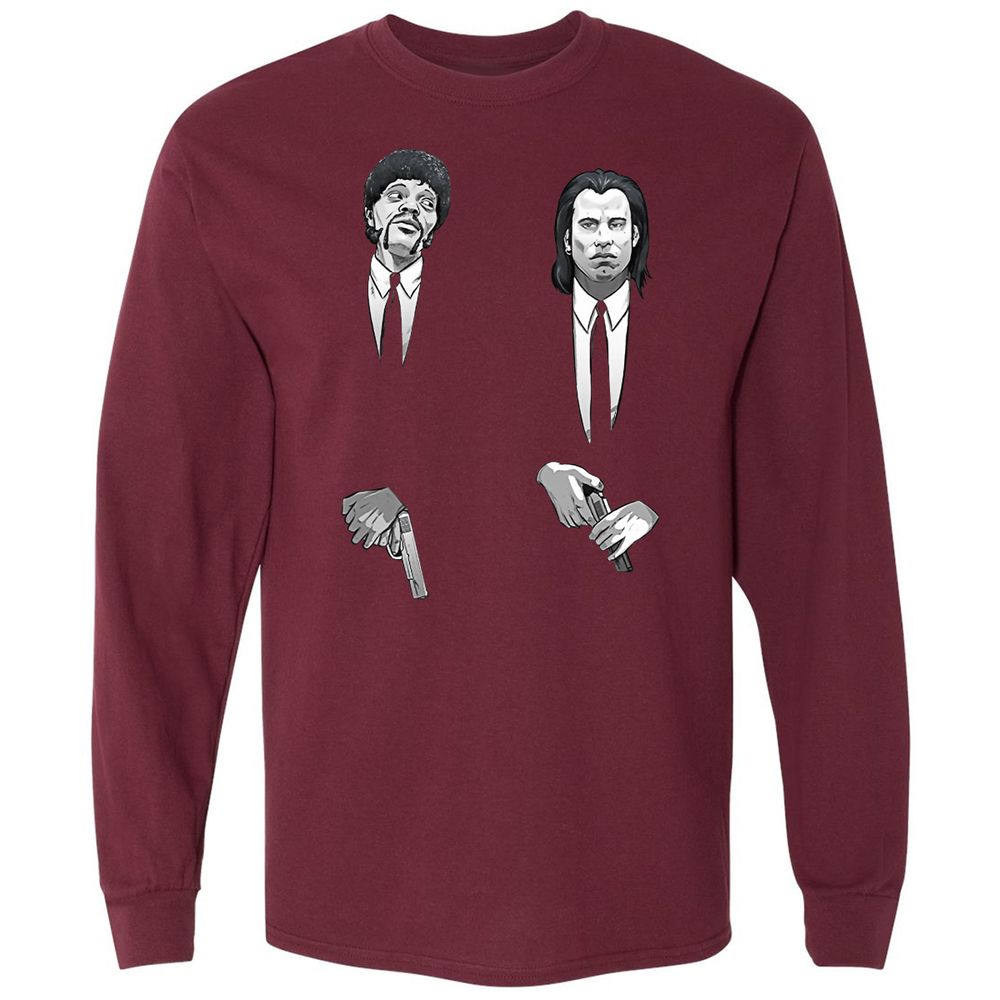 Long Sleeve T-Shirt - RQS1FHV1 - Maroon - 11