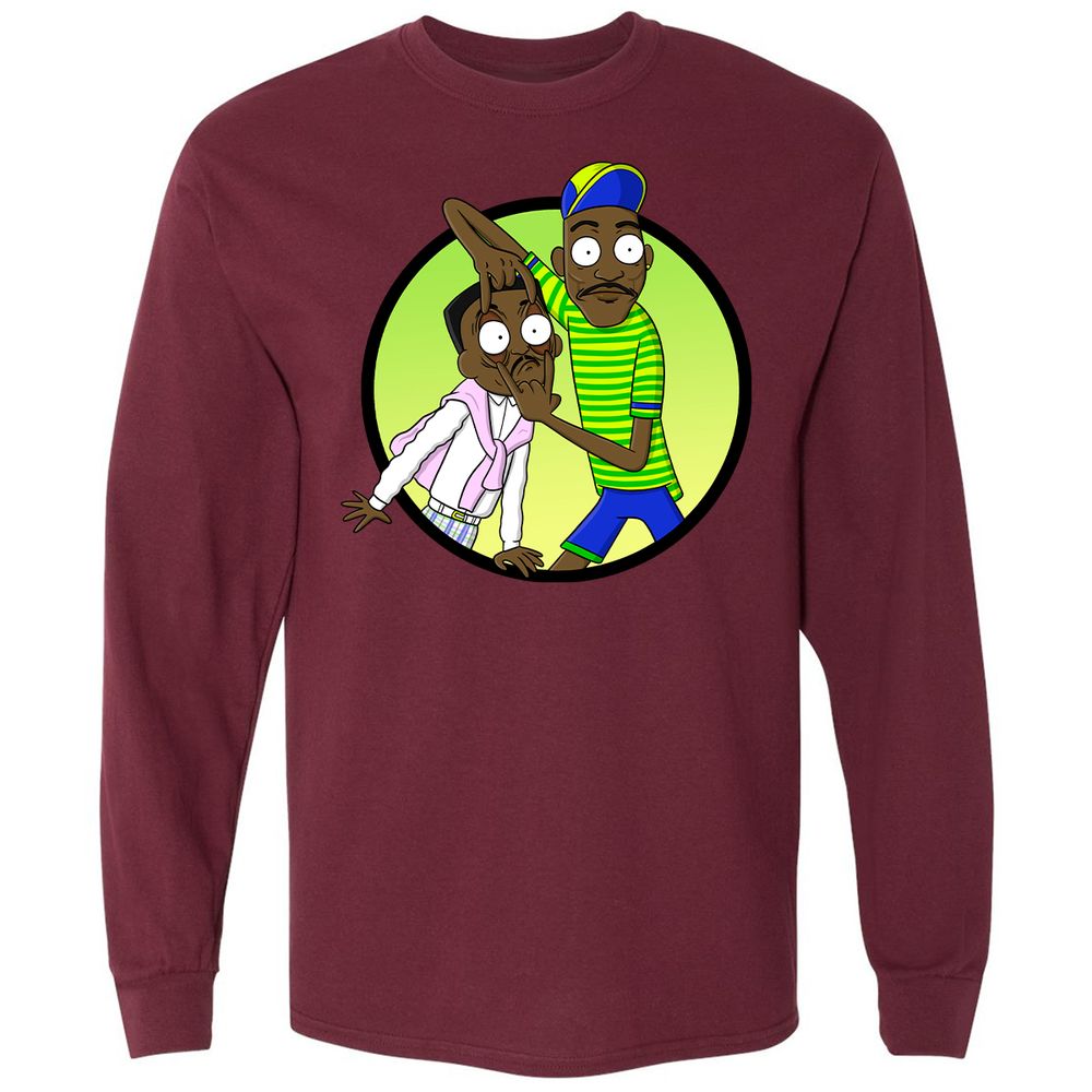 Long Sleeve T-Shirt - AG4RTZLU - Maroon - 11