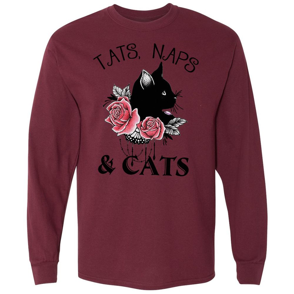 Long Sleeve T-Shirt - RG7L1MEH - Maroon - 11