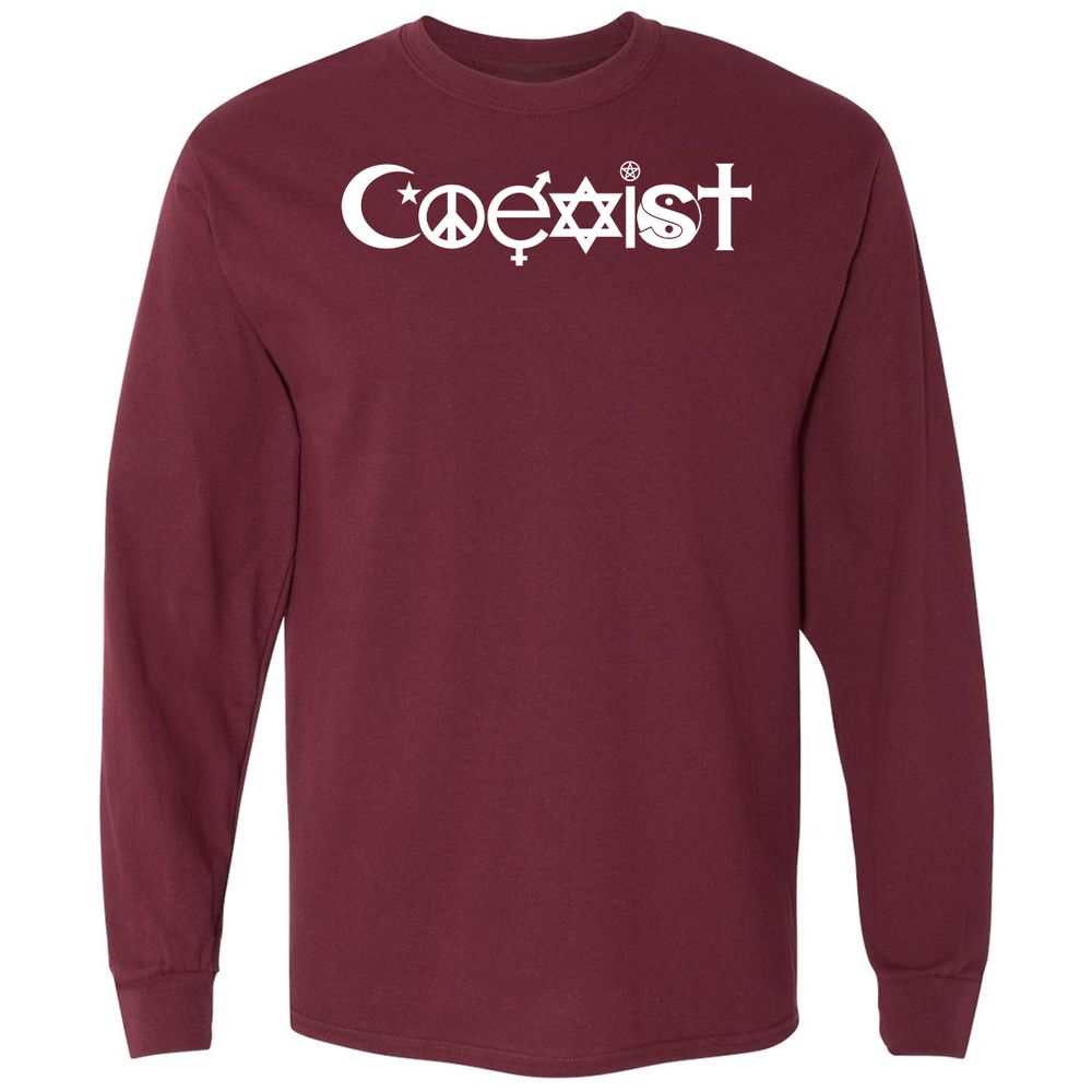 Long Sleeve T-Shirt - 1WVEJ5CH - Maroon - 11