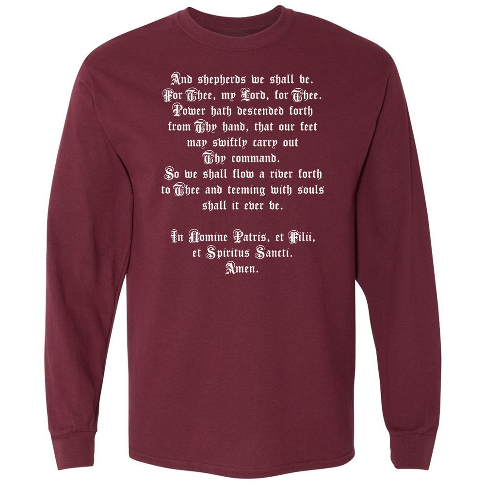 Long Sleeve T-Shirt - 56D5BQ6J - Maroon - 11