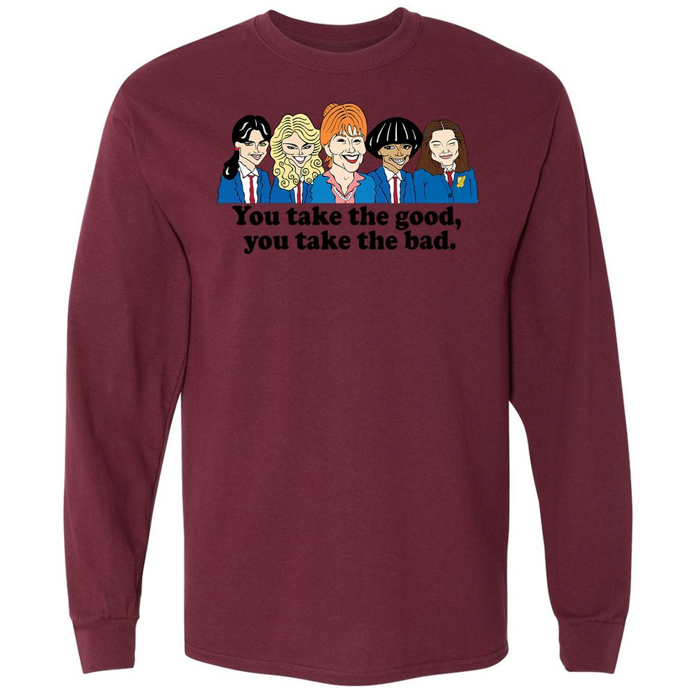 Long Sleeve T-Shirt - VQXLEVK9 - Maroon - 11