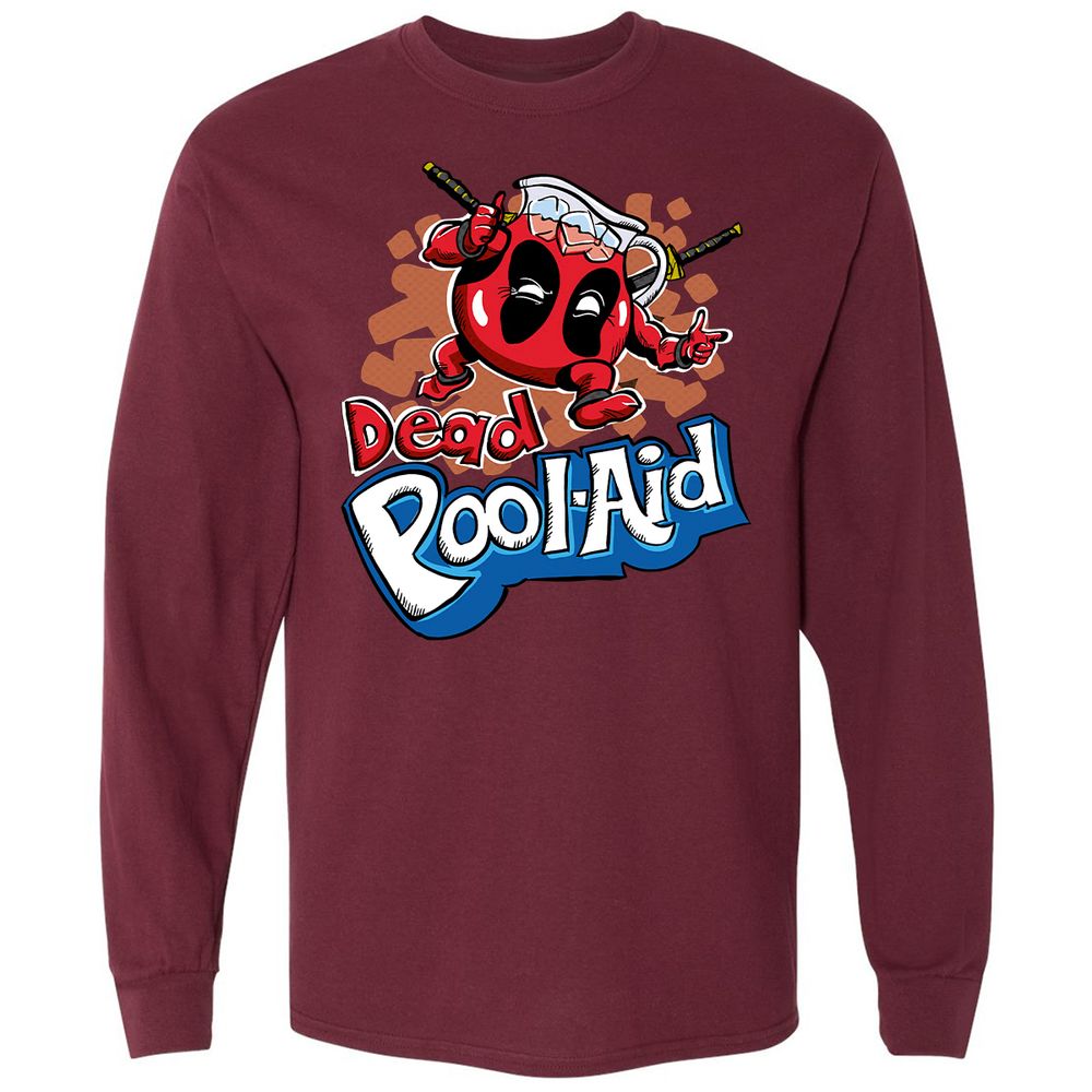 Long Sleeve T-Shirt - Q3EC9H6W - Maroon - 11