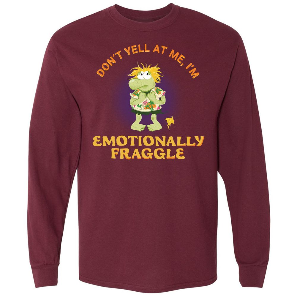 Long Sleeve T-Shirt - 4D3XAD6B - Maroon - 11