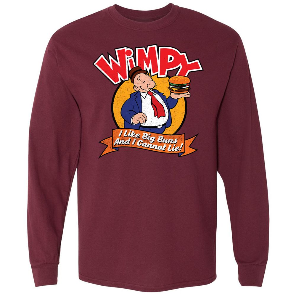 Long Sleeve T-Shirt - NXF7S8ME - Maroon - 11