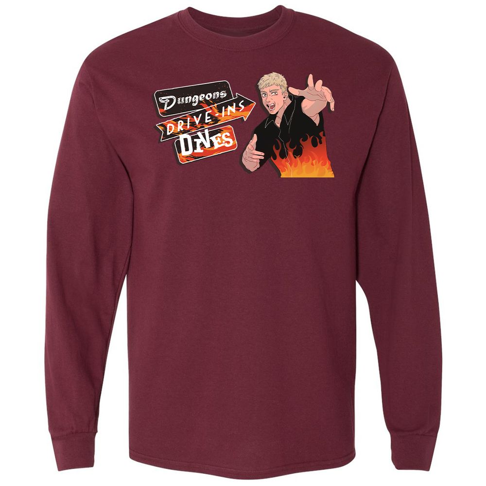 Long Sleeve T-Shirt - 1RGM6N2Y - Maroon - 11