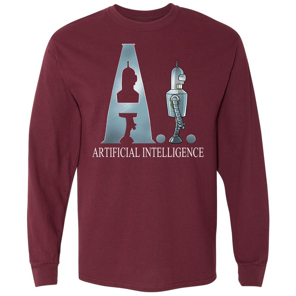 Long Sleeve T-Shirt - KAGBXG3A - Maroon - 11