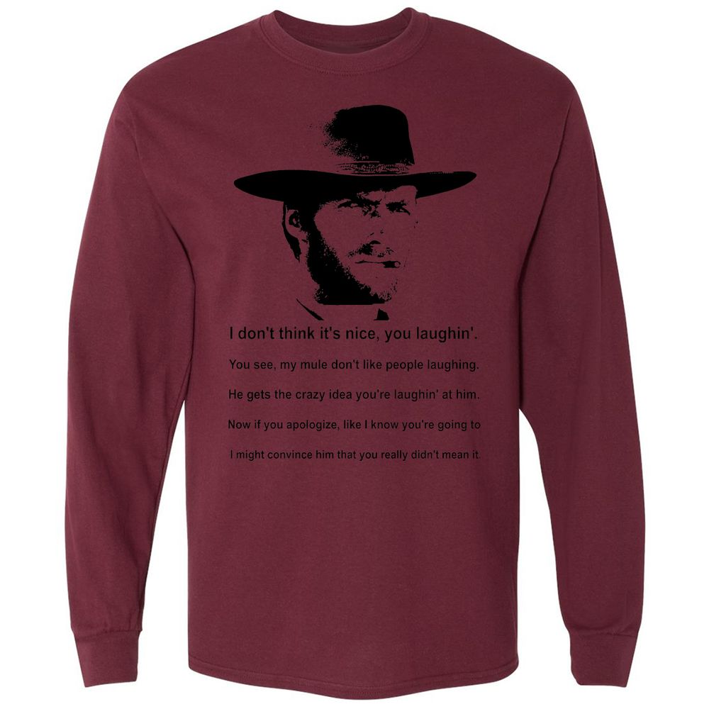 Clint Eastwood Mule Quote - Maroon - 11