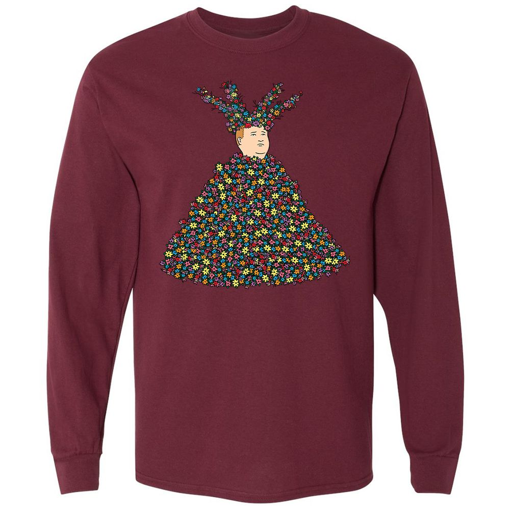 Long Sleeve T-Shirt - ESK15RFR - Maroon - 11