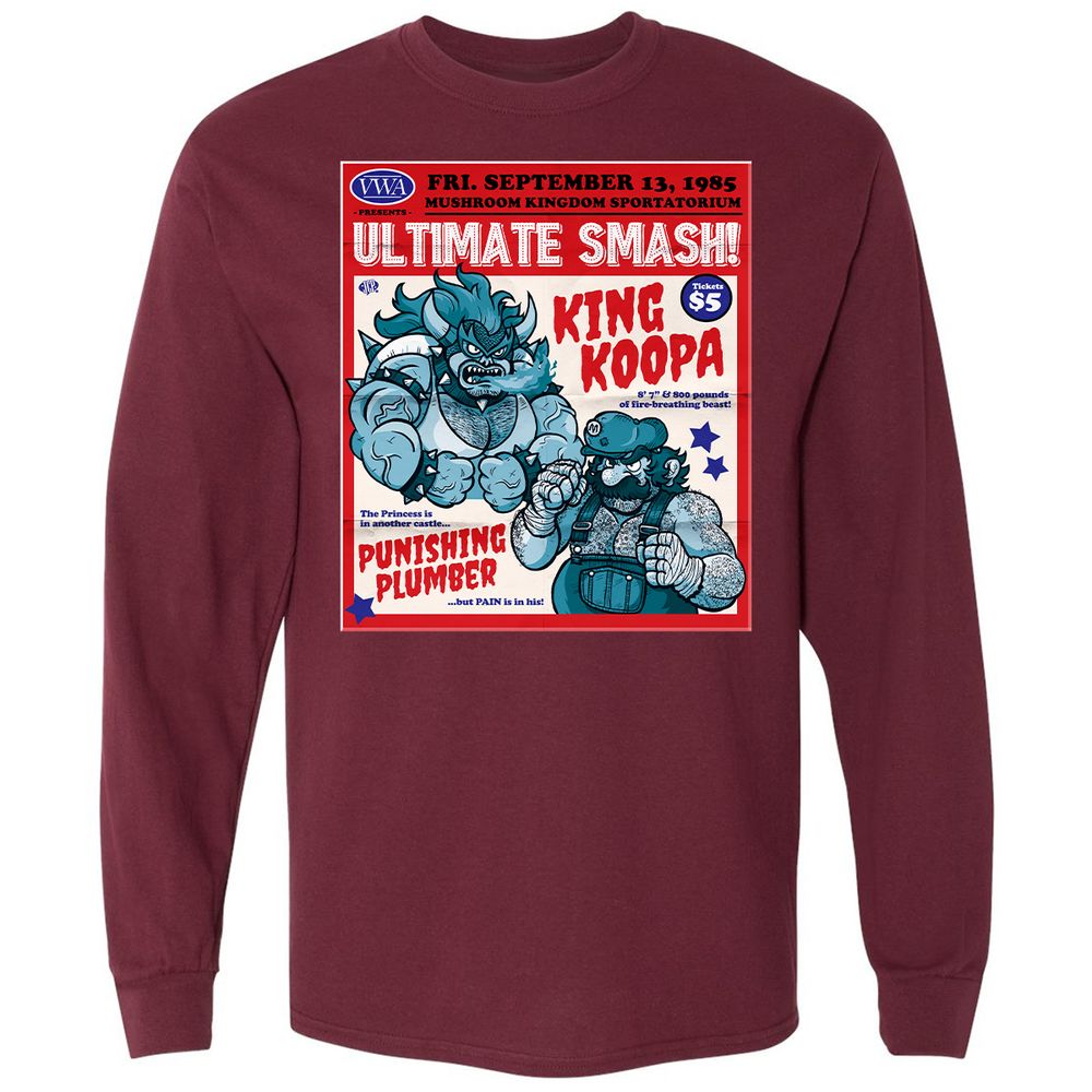 Long Sleeve T-Shirt - NQQ6E1VA - Maroon - 11