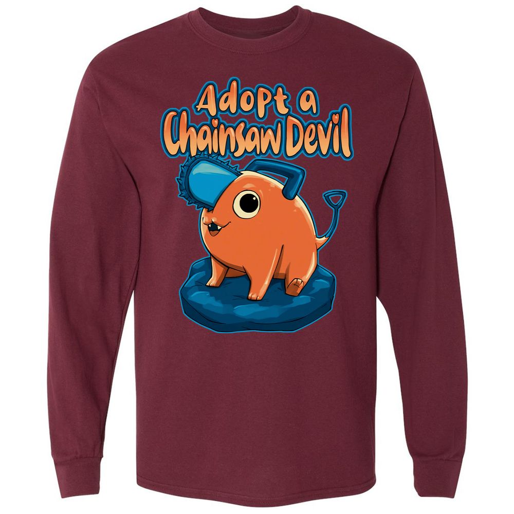 Long Sleeve T-Shirt - EW5YDDML - Maroon - 11