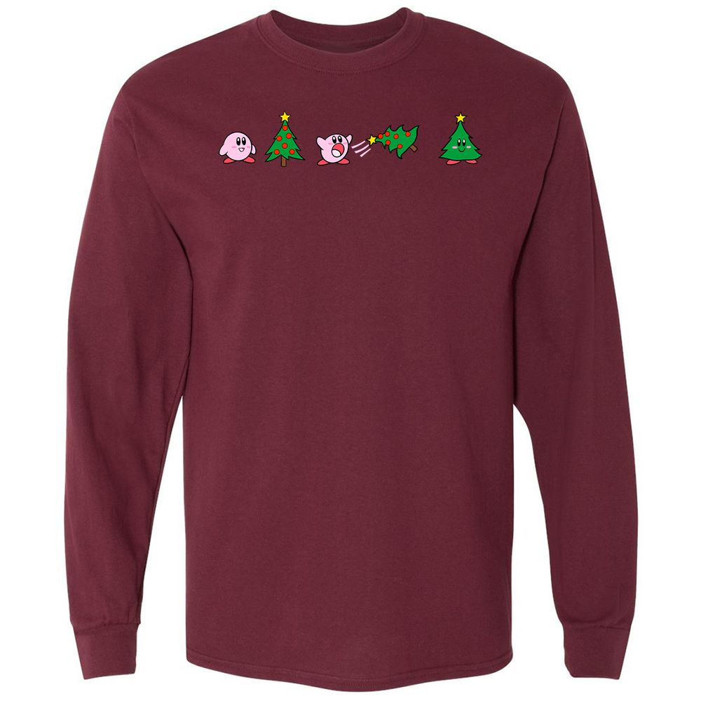 Long Sleeve T-Shirt - 5A6JC55F - Maroon - 11