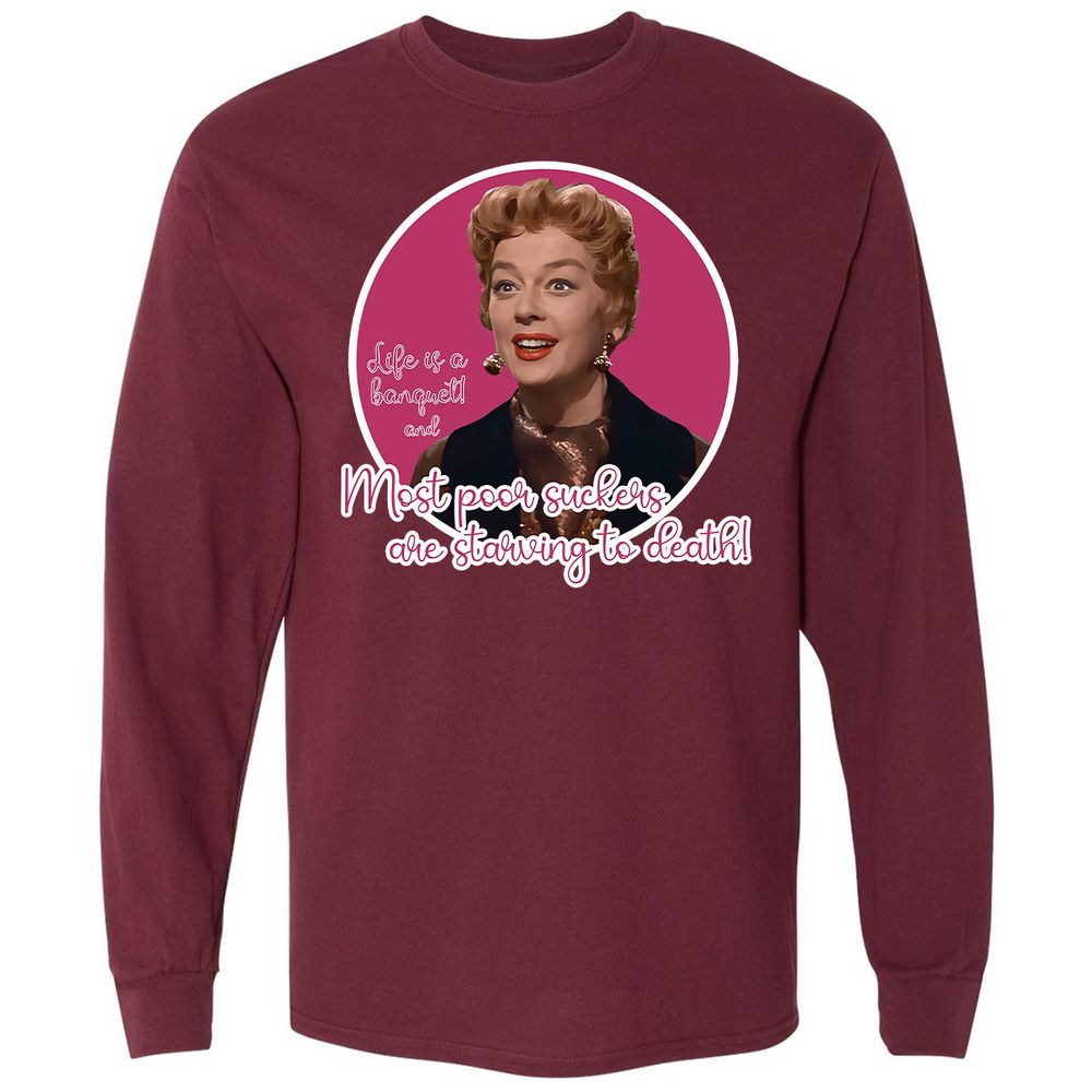 Long Sleeve T-Shirt - 6BZ57KLD - Maroon - 11