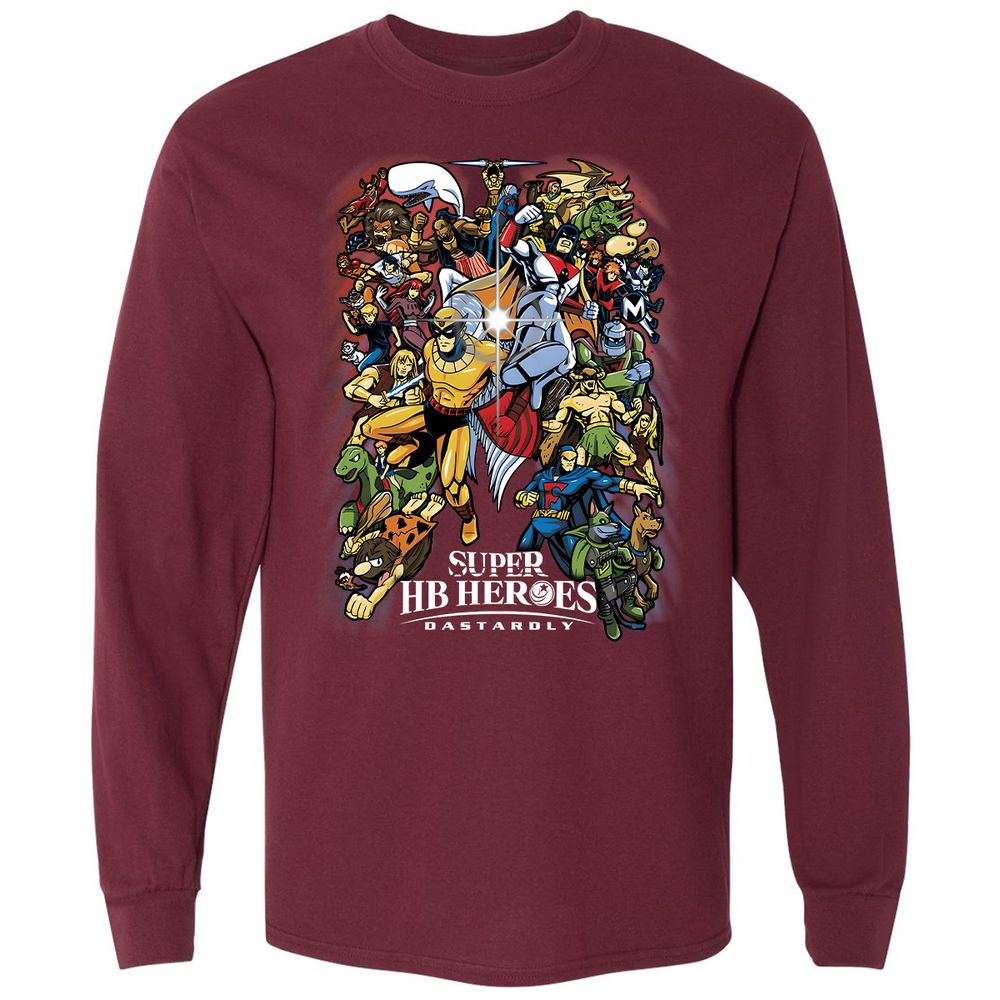 Long Sleeve T-Shirt - R6QPZ7LN - Maroon - 11